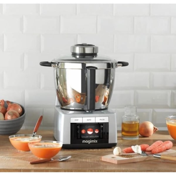 Cook Expert Cooking Robot - MAGIMIX - Matt krom - 3,5L skål i rostfritt stål - 1700W - 15 program - 18 hastigheter Krom