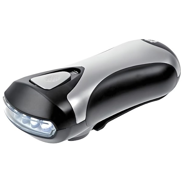 Taskulamppu - ZL388/3 - 5 LED - Dynamo - Akun ladattava - Musta