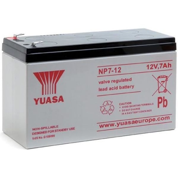 AGM NP7-12 12V 7Ah YUASA blybatteri - Batteri(er)