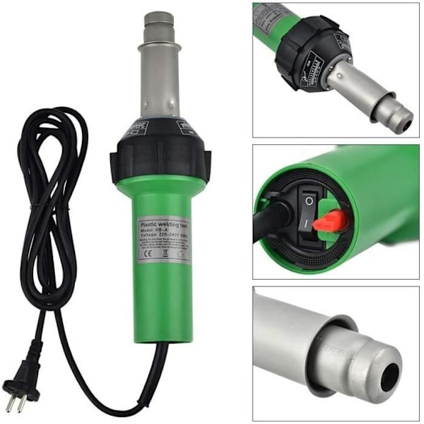 Kotsy muovihitsaus 1600W työkalulaatikolla, 40-600 ℃ kuumailmahitsaus työkalulaatikon nopeussuuttimilla Rulla Pe PVC35