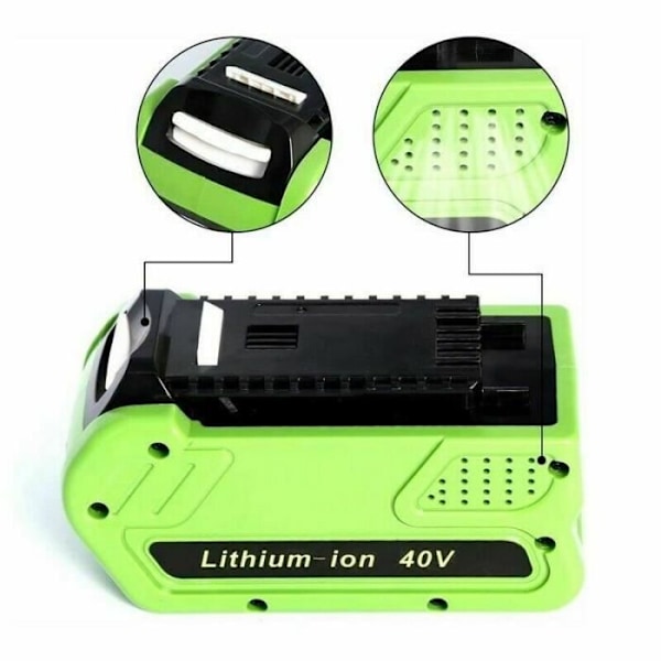 40 V 6,0 Ah litiumvaihtoakku GreenWorksille 6000 mAh 29472 29462 G-MAX 29252 20202 22262 L50 sähkötyökalu