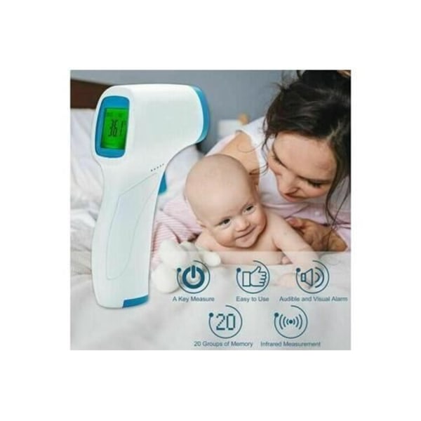 Kontaktlös panntermometer, vuxentermometer med febervarning, infraröd och örontermometer med minnesfunktion