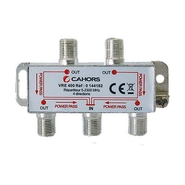 Jakaja - CAHORS - VRE 400 - 4 Lähtöä - 5-2300 MHz - Signaali Jaettu Tasaisesti