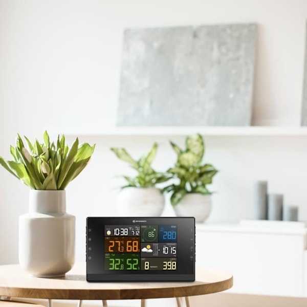 WiFi vejrstation - BRESSER - Profi-WSC - 7 i 1 sensor - Prognoser og alarmer - Udendørs brug schwarz
