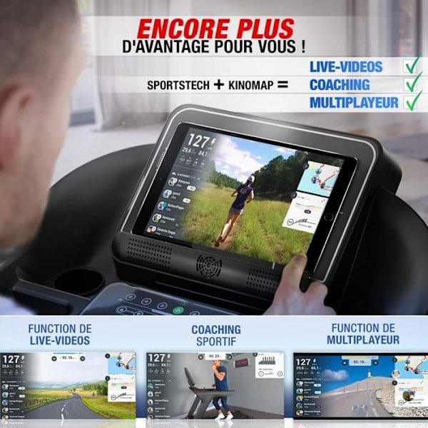 Löparband - Sportstech - F37 - Fällbar - Självsmörjande - Max 150kg