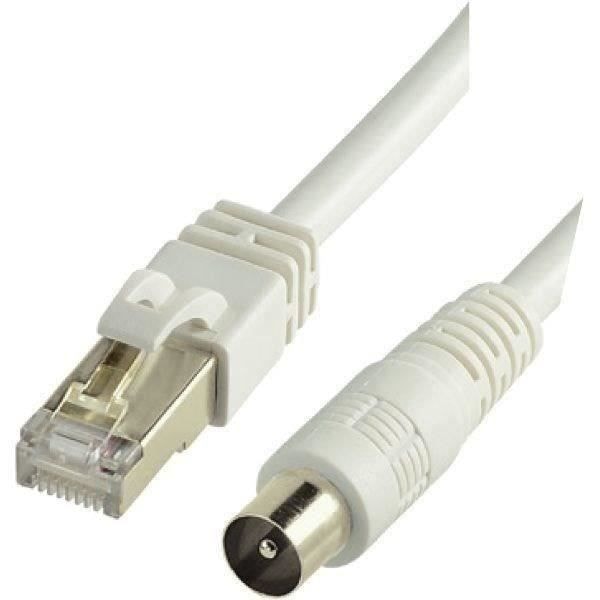 Cordon Balun aktiv TV ERARD CONNECT - 9,52 mm M / RJ45 M - 2 m