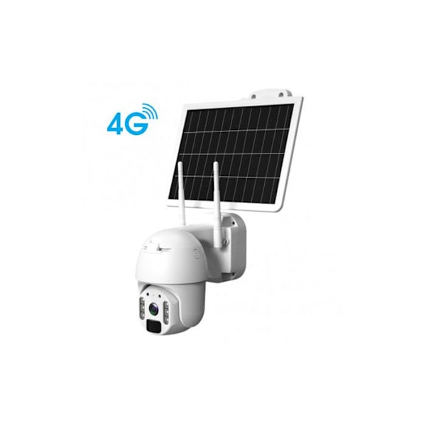 SEMAC Solardomekamera 4G Videoövervakning Full HD 1080p Vit