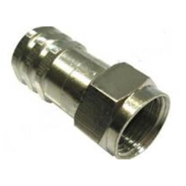 Sæt med 10 stik type F i messing RG6 – han 75Ω Unispectra SC-Fm-6-C.360HEX
