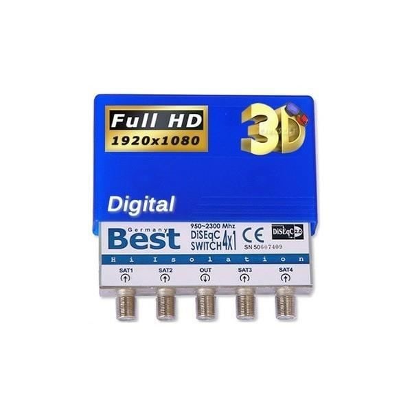 SWITCH DISEQC 4-1 FULL HD 3D READY BEST GERMANY