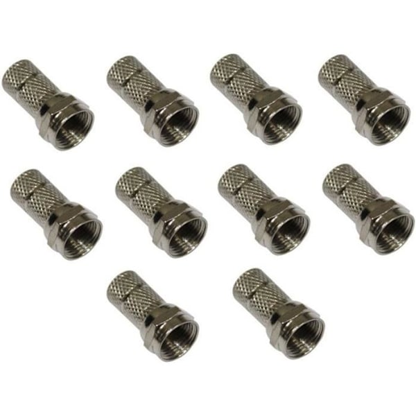 10 liitintä 6,8 mm uros F-liitin