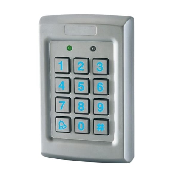 DIGYELITE rustfrit stål baggrundsbelyst kodetastatur med ledning - King Gates - 2 udgange - IP67, 12-24V AC/DC