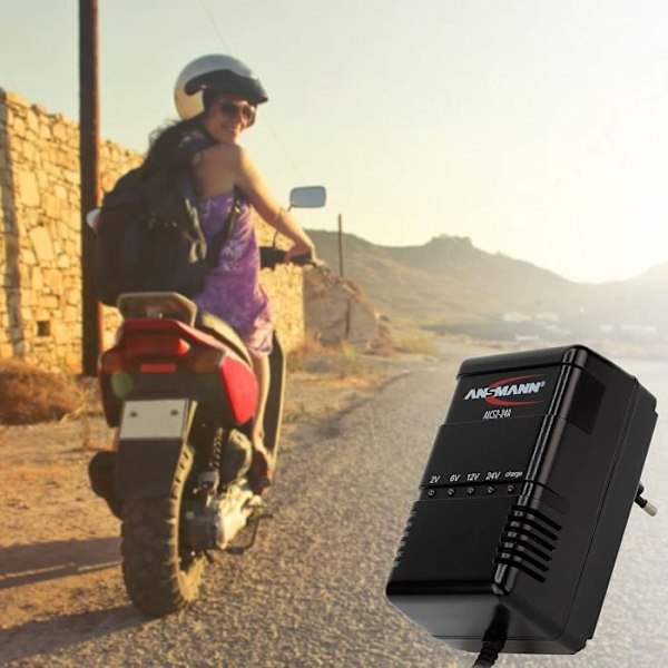 AUTOMATISK OPLADER TIL BLYSYRE BATTERI 2-24V (2AH – 24 AH) - ANSMANN ALCS 2-24A - AUTOMATISK BATTERISPÆNDINGSJUSTERING