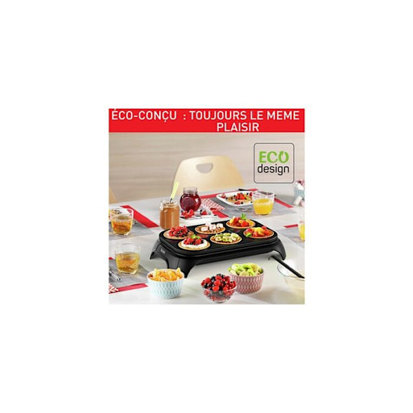 ECO CREP'PARTY ECO CONCU NOIR 6 CREPES Svart