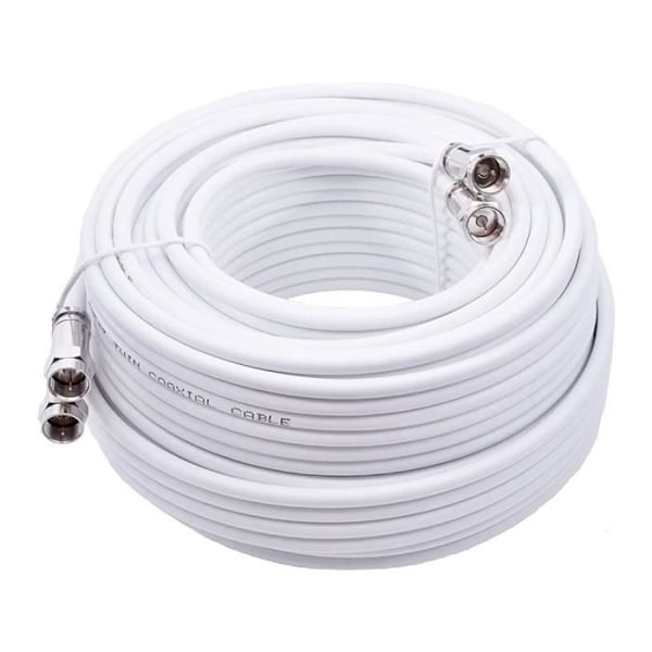 Koaxialkabel - Elap - TWIN 2x19 VAtC - 50 m - Vit - Diameter 7 mm Vit