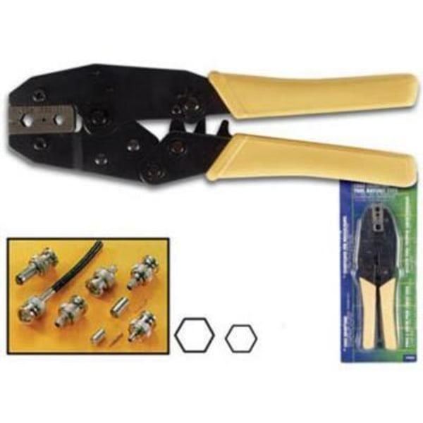VELLEMAN krympetang - BNC/TNC/N/F - til koaksialkabler RG59/62/140/210/BELDEN 8279/55/58 - Sort - 220mm