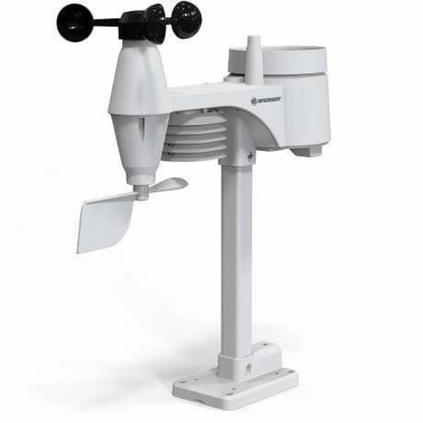 Vit WiFi väderstation med 5-i-1 sensor och färgdisplay - Bresser Vit
