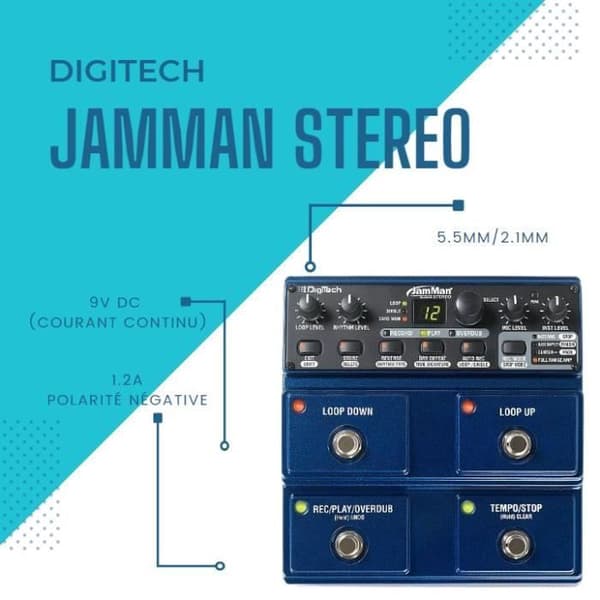 9V Laddare för Digitech JamMan Stereo Looper