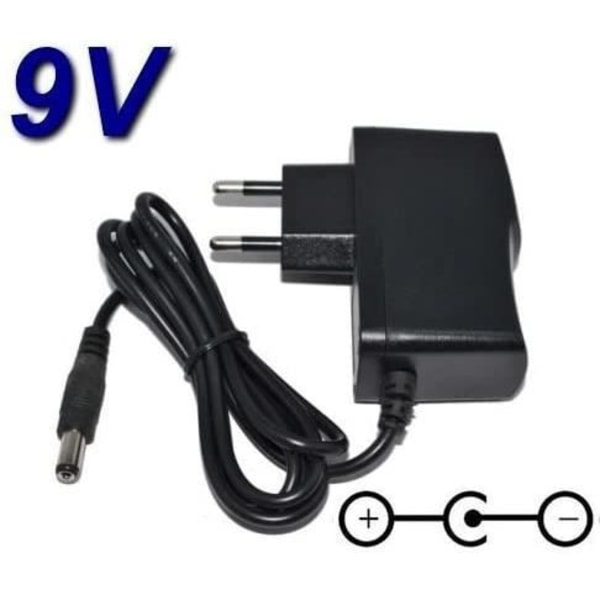 TOPLADDARE * Nätadapter Strömförsörjningsladdare 9V för Casio CTK-491 CTK-481 tangentbord svart