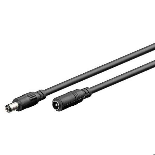 DC Strömförlängningssladd 2,1mm 10 m Svart