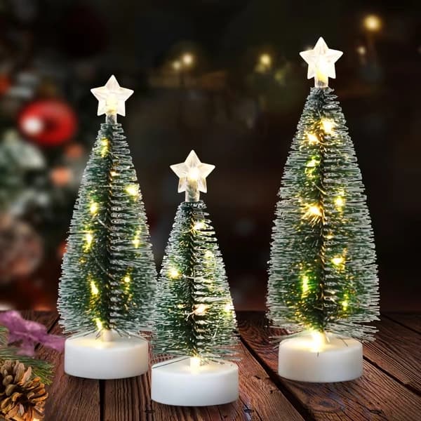 Mini lysende juletræ til julehjemdekoration