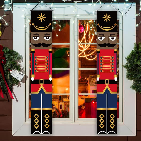 Nøtteknekker Julepynt, Nøtteknekker Terrasseduk, Jule Nøtteknekker Pynt til Utendørs og Hjemmefest
