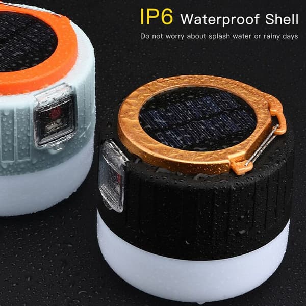 Solar Campinglampe Multifunktionel Campinglanterne LED Teltlys Genopladelige Udendørs Solcellelamper
