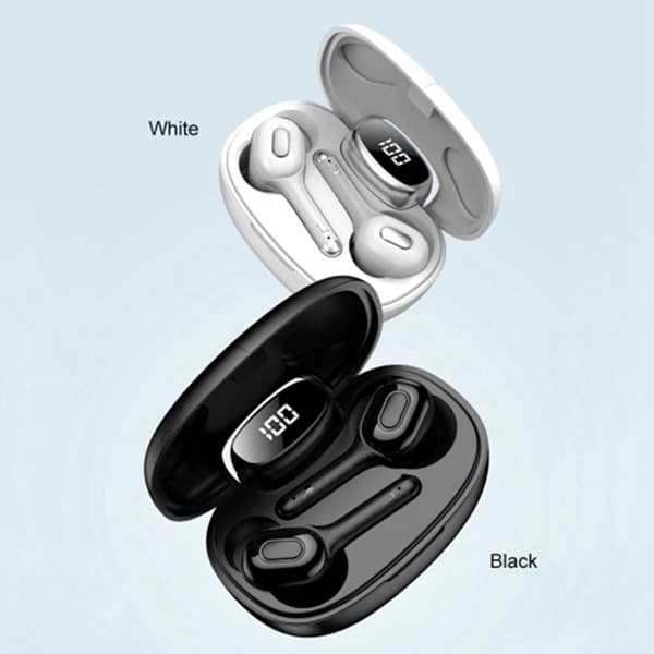 T9S Trådlöst Bluetooth-headset HD Digital Display Samtalsstereo color:Vit