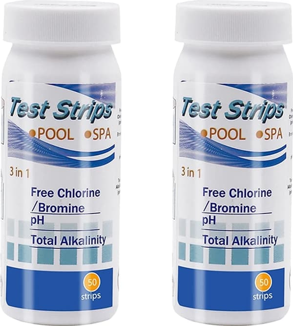 100x Pool Teststrimler 3i1 Klor Brom pH-værdi Alkalinitet Pool Tester Vandtester Pooltilbehør