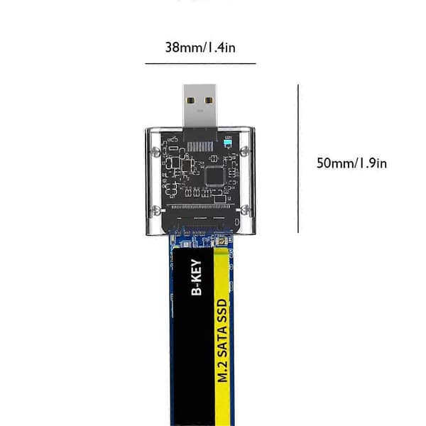 M2 NGFF SSD -kotelo M.2 - USB 3.0 Gen1 5 Gbps nopea SSD-kotelo