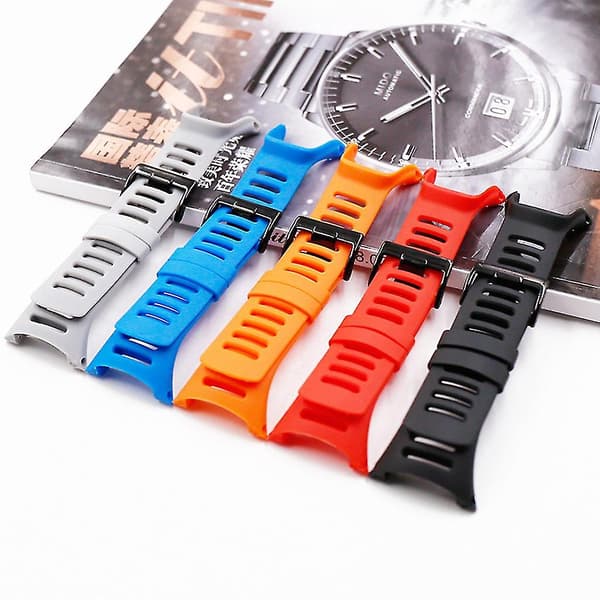Til Suunto Ambit 1 2 3 Ur Justerbar Gummirem Armbånd (Sort Sort spænde)