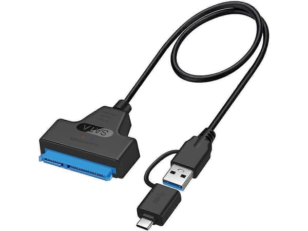 USB 3.0 Type C til SATA-adapterkabel, USB 3.0/Type-C til SSD/2,5 tommers SATA-harddiskadapter, 2,5 tommers HDD/SSD-harddiskdriverkonverter/adapterkabel