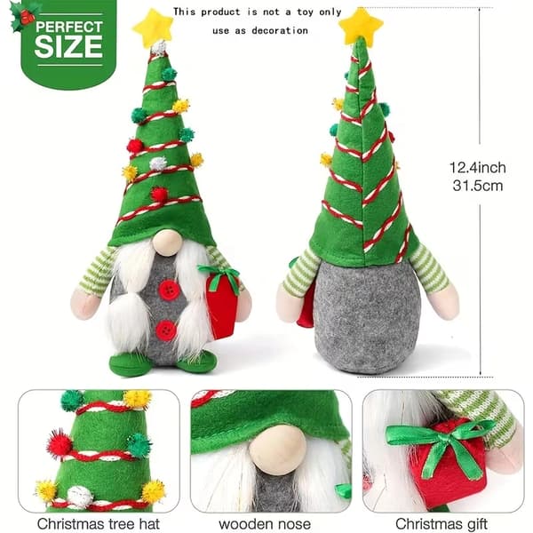 2 stk. Julegnome Ornamenter Julepynt