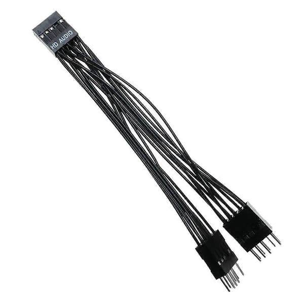 Audio Y Splitter Kabel 9Pin Hun til 2 Han til PC Bundkort Forlængerkabel