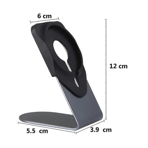 Kompatibel med MagSafe Apple iPhone 12 skrivebordstelefonstativ - Grå