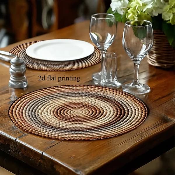Neliosainen pyöreä 2D-tulostettuTabletti-setti 4PC