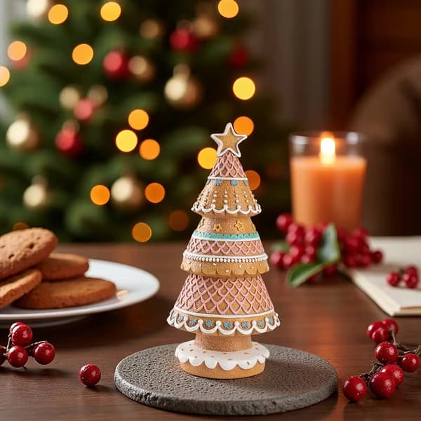Pepperkake juletre skrivebord hjem dekor julepynt