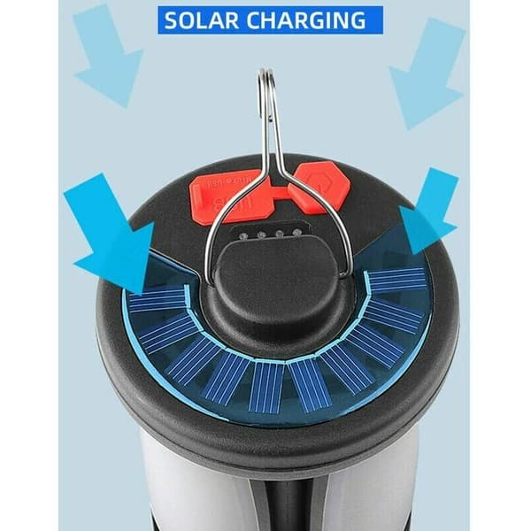 Solcellelys Solcelle Campinglys Utendørs Hengende Nødlys Sammenleggbart USB Oppladbart Campinglys 6 Hastighetsjustering 3 Bladlys