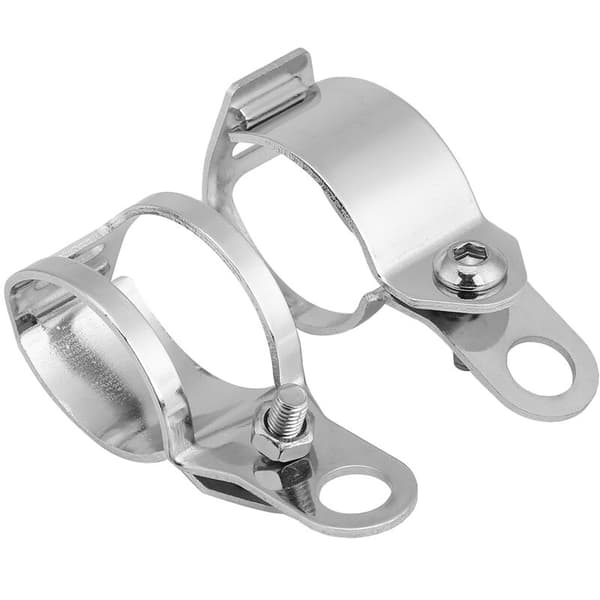 2 st motorcykelblinkersfäste passar för 30-45 mm gaffelscooter (silver)