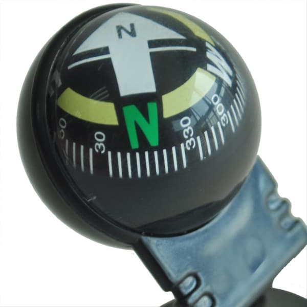 Kompas Dashboard Dash Mount Navigation Bil Båd Lastbil Sugekop Sort (Sort)