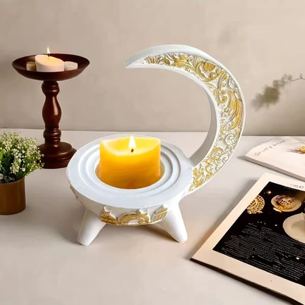 Halvmåneformede lysestaker er egnet for Eid al-Fitr; lange lysestaker 1PC