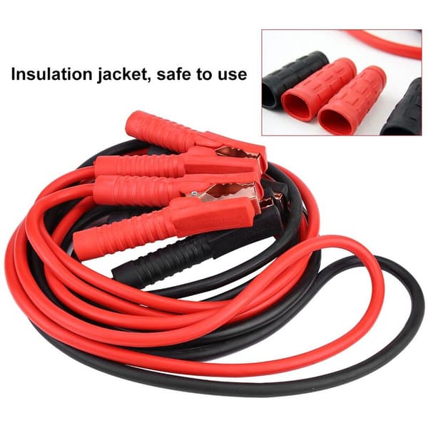 1 par 12V bilstrømforsterkerkabel Nødbatteri startkabel Batterilinje 4m/2000A