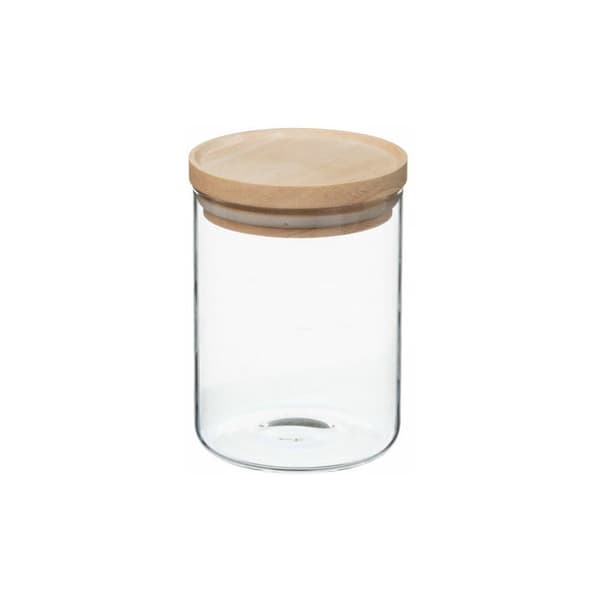 Glas- och träförvaringsburk med lufttätt lock, Atmosfär 60 ml, Set om 2