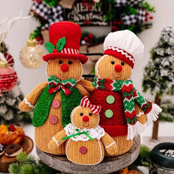 Sjarmerende pepperkakehus, trepakning, julepynt