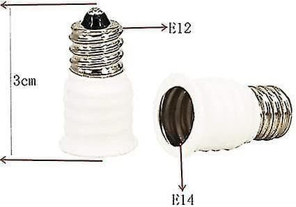 10 stk. E12 Adapter E12 Til E14 Lampefod Adapter Konverter, E12 Til E14 Lampefod Adapter Til Glødelamper
