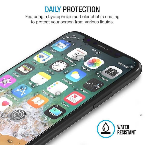 2 kpl iPhone X -näytönsuoja, karkaistusta lasista valmistetut näytönsuojat