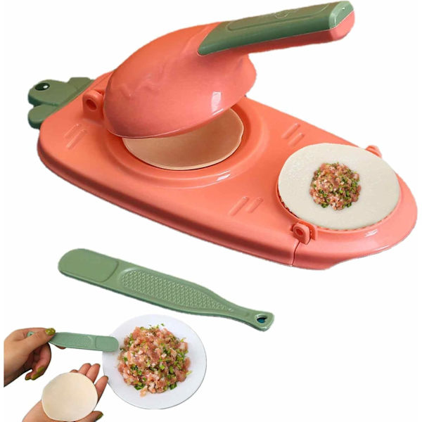 Dejform til dumplings, 2-i-1 dejform til dumplings pink
