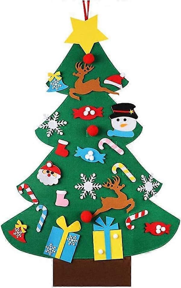 DIY Filt Julgranskit – Avtagbara Ornament, Barnpresent