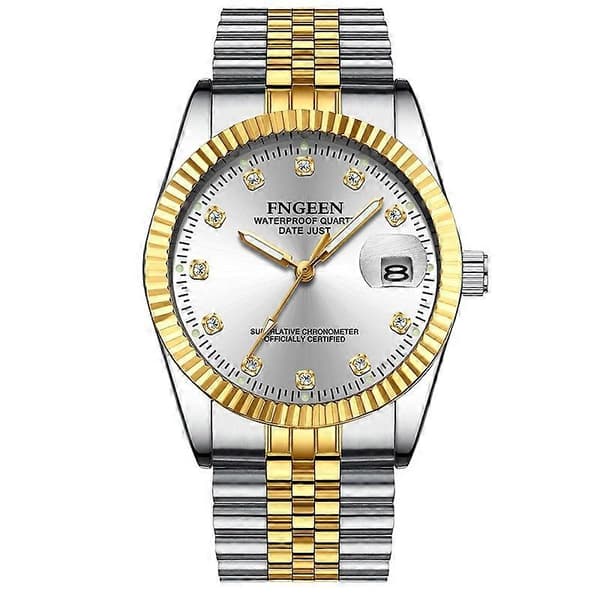 FNGEEN 7008 Herrklocka color:Golden White Surface