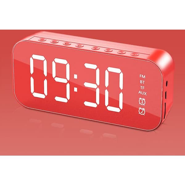 Multifunktionell LED digital väckarklocka, Bluetooth-högtalare, lysande elektronisk musiklåda vid sängen