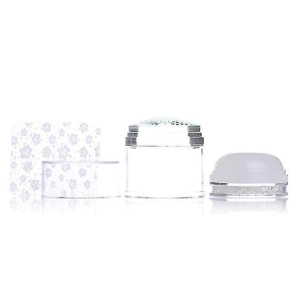 Mönster 3 Dubbelsidig Klar Vit Jelly Nail Art Stamper Silikon